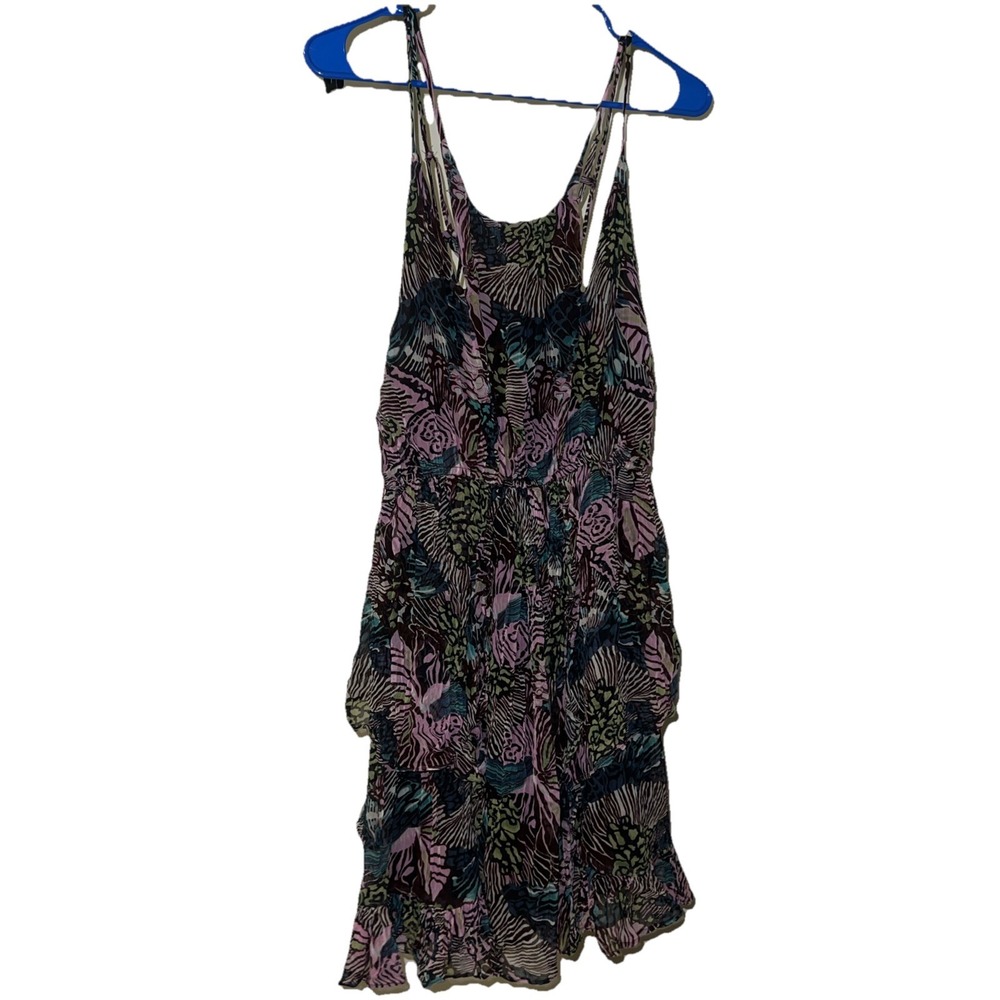 By Anthropologie Dress Women's Medium Short Sleeve Cutout Mini Dress Motif